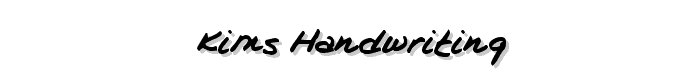 Kims Handwriting font